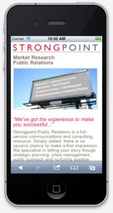 Public Relations mobile websites